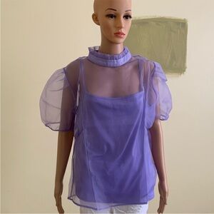 New York & Company Purple Blouse